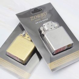Free Fire Lighter Hong Kong Origional Product ZORRO Windproof Cigarette Cigar Lighter Movement ZORRO Inflatable Liner Wholesale