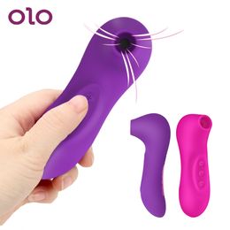 yutong OLO 10 Modes Clit Sucker Vibrator Powerful Vacuum Clit Sucking Nipple Sucking Tongue Vibrating Oral Licking nature Toys for Women