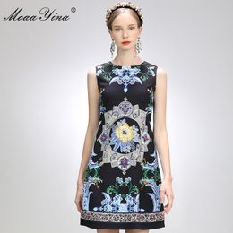 Fashion Designer Dress Summer Women's dress Flowers Beaded Vintage Black Short Dresses 210524