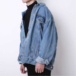 Fashion 2021 autumn and winter new Korean loose oversize denim jacket male retro coat denim men women clothing X0621