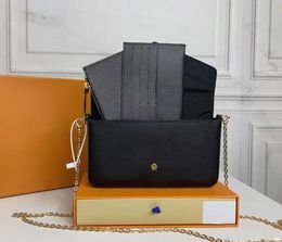 -Frauen Handtasche Messenger Bag Umhängetaschen Mini Mode Kette Geldbörse Präge Blume Frau Perfect Kleines Paket Es gibt Serielle Codes mit Box LB133