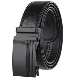 Belts FANGE Mens Belt Genuine Leather Designer Men For Jeans Dress Pants Adjustable Reversible Male Slide Ratcher FG388-2