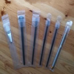 Simple Transparent Frosted PVC Plastic Bag Pencil Case Pen Box For Single Eyebrow Pen Makeup Tool