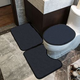 Fashion Printed Toilet Seat Covers Personality Classic Home Non Slip Bath Mat High Quality Bathroom Accessories 3pcs325V