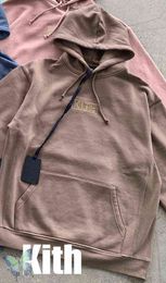 Kith Hoodie Embroidery Sweatshirts Men Women Box Hooded Sweatshirt Quality Inside Tag Jacket 399 341