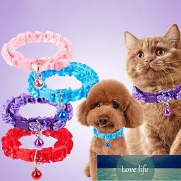 1PC Cute Lace Small Dog Collar Adjustable Bell Cat Cute Buckle Collar Pet Supplies Puppy
