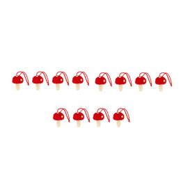 Christmas Decorations 12Pcs Xmas Mushroom Tree Hanging Ornaments Felt Pendants Red