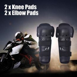 Motorcycle Armour Black 4pcs Knee Pads Elbow Protection Accessories Pad Thickening Protector Gear Protective K9W1