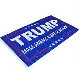 Wholesale 2020 Trump Flag 90*150cm Donald Trump Flag Keep America Great Donald For President Campaign Banner Garden Flags DBC DH1031