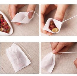 2021 new Non-woven white Empty Empty Tea Bags With String Heal Seal Filter Paper for Herb Loose Tea