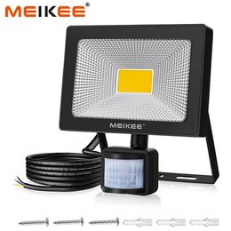 50W LED Flood Light with Motion Sensor Waterproof PIR Floodlight Outdoor Projector Lamp Spotlight