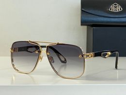 Top Original hochwertige Designer-Sonnenbrillen für Herren, berühmte modische Retro-Luxusmarkenbrillen, Modedesign-Damenbrillen mit Etui, MAYBA THE King II