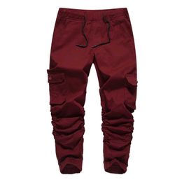 drop shipping Men Streetwear Ankle Pants Elastic Waist Jogger Casual Slim Fit Trousers size 30-38 LBZ24 X0723