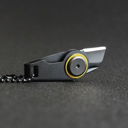 Mini Portable Folding Knife Outdoor Survival Zipper Knives Safety Defense EDC Tool Pocket Gadget Key Chain Backpack Pendant HW508