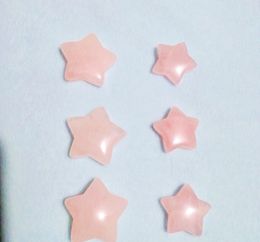Rose Quartz star Craft ornaments Natural stone naked stones hearts Decoration hand handle pieces DIY necklace accessories 25mm 30mm