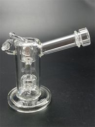 Glass Clear Water Bong Hookah Oil Dab Rigs Smoking Pipe Recycler Tobacco Accessories