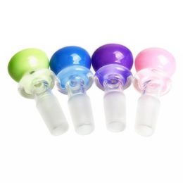 Colorful Cool Smoking 14MM 18MM Male Interface Joint Handmade Thick Glass Herb Tobacco Oil Rigs Waterpipe Hookah Bong Dabber Funnel Bowl High Quality DHL Free