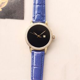 New Classic Women Automatic Mechanical Watches Stainless Steel Glass calendar Watch female real leather clock waterproof