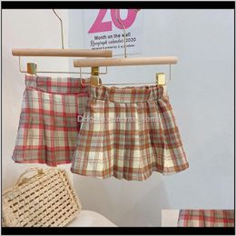Skorts Clothing Baby Kids Maternity Drop Delivery 2021 Child Children Allmatch Plaid Clothes Come Spring Fall Girls Childrens Cloth Korean Pr