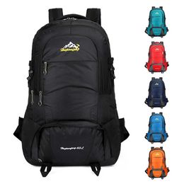 60L Outdoor Camping Backpack Waterproof Trekking Bag Large Capacity Hiking Cycling Climbing Sports Backpack for Men Women Q0721