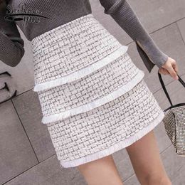 Korean Style Women Skirt Arrival Spring Autumn Vintage Temperament High Waist A-line Office Skirts Womens 7473 50 210521