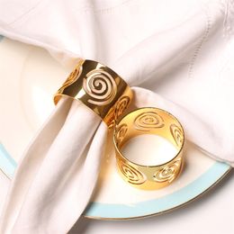 Wholesale Napkin Rings Gold Silver Cafe Table Napkin Holders