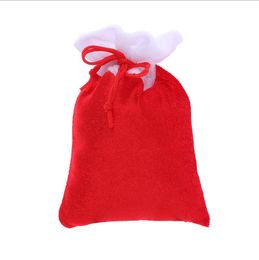 Santa Claus Gift Bags Cartoon Christmas Drawstring Bag Xmas Tree Hanging Decor Accessories Party Supplies 10*15CM BT6728