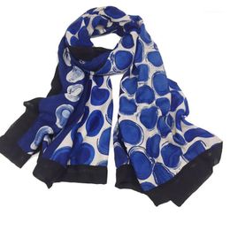 -Écharpes de luxe cercle de coton d'hiver imprimé écharpe longue foulard femmes, pashminas doux, châles et écharpes, sjaal chaud épais coiffe bord cape