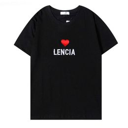 Men's T-Shirts Crew Neck Embroidery Logo Casual Couple Short Sleeves Women New Copyright Large Fit Tshirt In Black