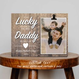 Personality Po Customized DIY Po Frame Natural Wood Po Frame Wall Art Large Posters Frame Home Decor Father's Day Gifts 210611