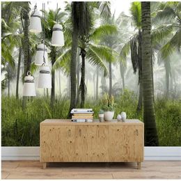 beautiful scenery green tree wallpapers 3d murals wallpaper for living room