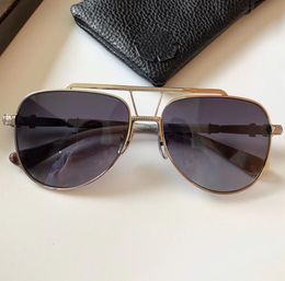 Brand Desginer Sunglasses for Men Women Oversized Eyewear Metal Punk Frame Grey Brown Lenses Eyeglasses Anti UV Sun Glasses with Original Case