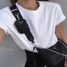 selling Designer Luxury Plain black Shoulder Bags Nylon canvas Handbags wallet women Chains bags Crossbody bag Hobo purses tot206W