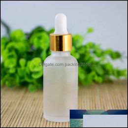 Packing Office School Business & Industrialglass Essential Oil Bottles 30Ml Frosted Clear Glass Dropper Container E Liquid Pipette Aromather