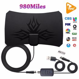 4K 960 Miles Satellite Receiving Antenna HDTV Digital TV Box Antennas Booster Active Indoor Antena HD Graphic Design