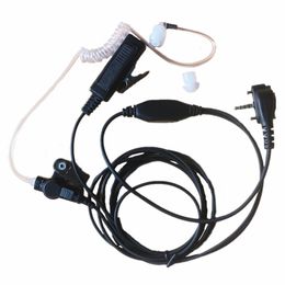 2-wire Acoustic Air Tube Headset Earpiece Earphone PTT Mic For Yaesu Vertex Radio VX-400 VX-410 VX-417 VX-418VX-420 428 429 450 VX-451 VX-454 VX-459