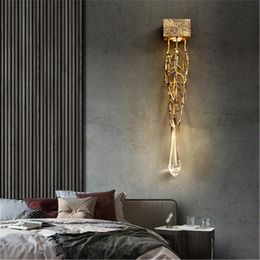 Wall Lamps Nordic LED For Bedroom Modern Home Decoration Crystal Lights Living Room Hall Aisle Sconce Lamp Kitchen Fixtures