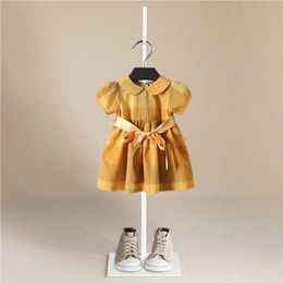 Girl Dress 2020 New Baby Dresses Pattern Print stripe Cartoon Birthday Dress Female Baby Summer Clothes Kids Girl Clothes Q0716