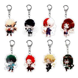 Anime My Hero Academia Boku No Hero Academia Keychain Acrylic Keyring Key Chain Pendants Cosplay G1019