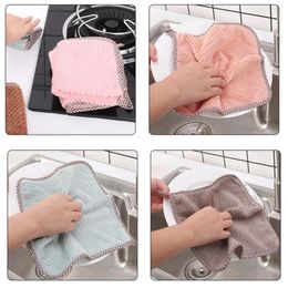 Nonstick Oil Wiping Rags Kitchen Efficient Super Absorbent Microfiber Cleaning Cloth Home Washing Dish Kitchen Cleaning Towel