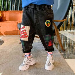 2021 toddler Boys Casual Jeans Trousers Autumn Denim Pants Kids teen boy Children Loose Pants Bottoms Clothing 10 12 years G1220