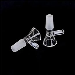 14mm 18mm Male Glass Funnel Bowl Slide Smoking Bowls Herb Dry Oil Burner With Handle Tobacco for water Bongs