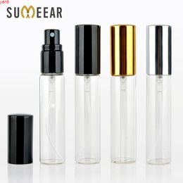 50PCS/Lot 10ML Portable Perfume Bottle Refillable Bottles Atomizer Aluminium Spray For Travel Empty Glass bottleshigh qty