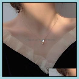 Chokers & Pendants Jewelrychokers Vintage Monolayer Pendant Butterfly Necklace For Women Butterflies Charm Choker Necklaces French Fashion R