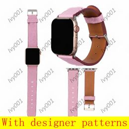 L luxury designer Watchbands Watch Band 41mm 45mm 42mm 38mm 40mm 44mm iwatch 2 3 4 5 6 7 bands Leather Strap Bracelet Fashion Stripes watchband A81