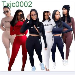 Women Tracksuits Two Piece Set Designer Slim Sexy New Fashion Ladies Personalised Embroidered Sports Suit Tight Sports Suits 6 Colours