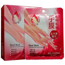 DHL feet Rolanjona Milk Bamboo Vinegar hand Mask Peeling Exfoliating Dead Skin Remove Professional hand sox Care 2pcs=1pair in stock