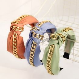 Vintage Chain Knot Headbands Hairbands Women Headband Girls Hair Accessories Diadema Mujer Opaski Do Bandeau Femme Haarband