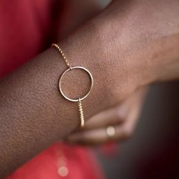 Circle Bracelet Handmade Jewelry Gold Filled Vintage ed Tobilleras Pulsera Para Tobillo Women Boho Bangles
