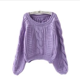 Winter Clothes Women Sweater Japanese Fashion Long Sleeve Casual Knitted Sweater Candy Color Harajuku Chic Woman Sweaters 210805